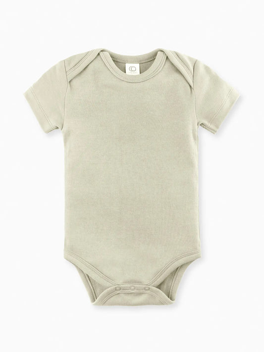 Colored Organics Classic Short Sleeve Bodysuit in solid muted Mint green.