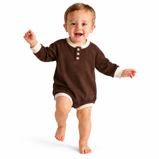 Graham Romper - Chocolate