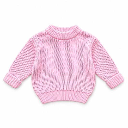 Chunky Knit Sweater - Pink
